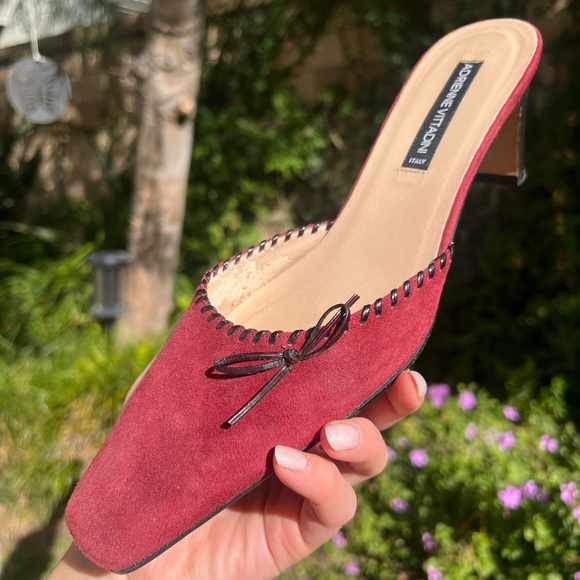 Adrienne Vitadini suede kitten heel with bow detail - Picture 8 of 8